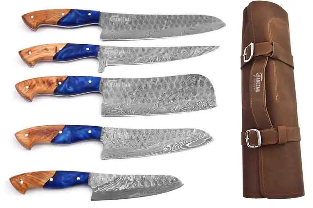 Faneema Cutlery Introduces Premium Damascus Steel Sapphire Kitchen Knife Set