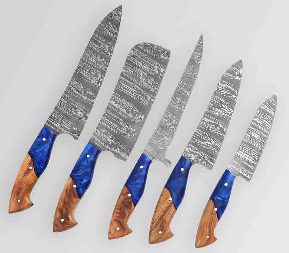 Premium Damascus Kitchen Knife Set | Faneema Cutlery.