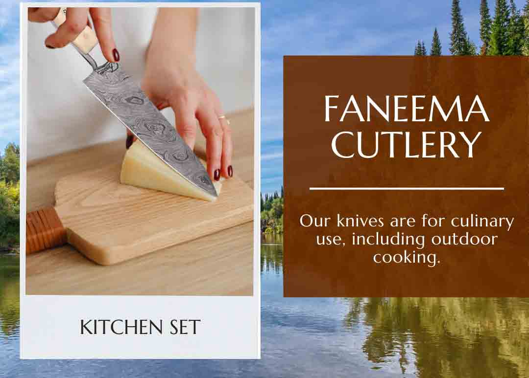 damascus steel kitchen knife set collection