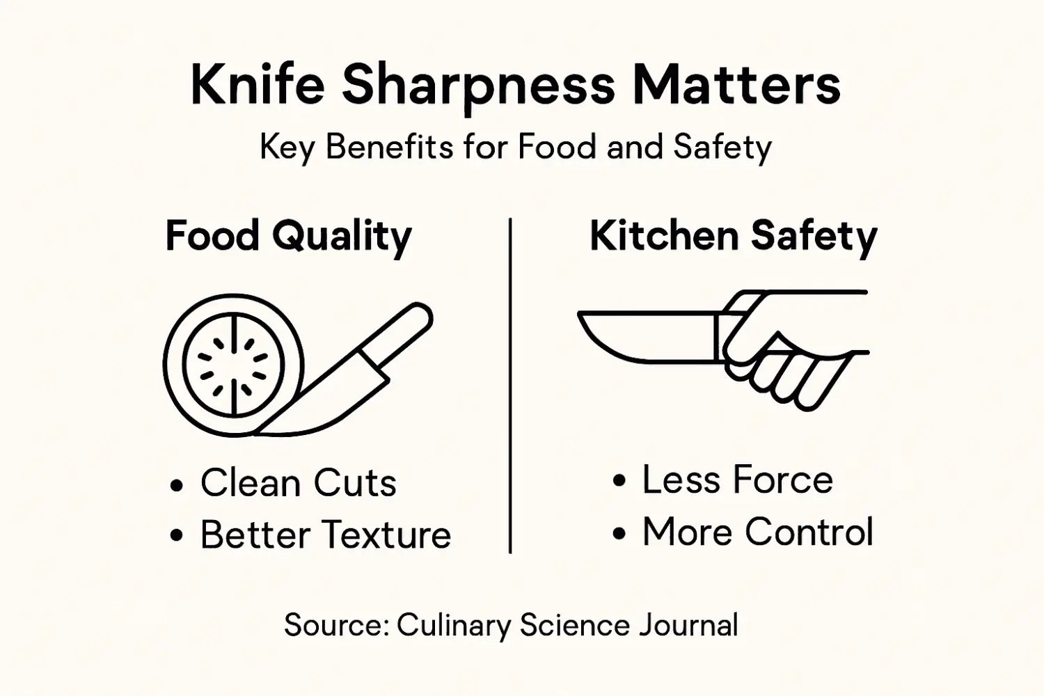 Infographic: benefits of sharp knives for food and safety