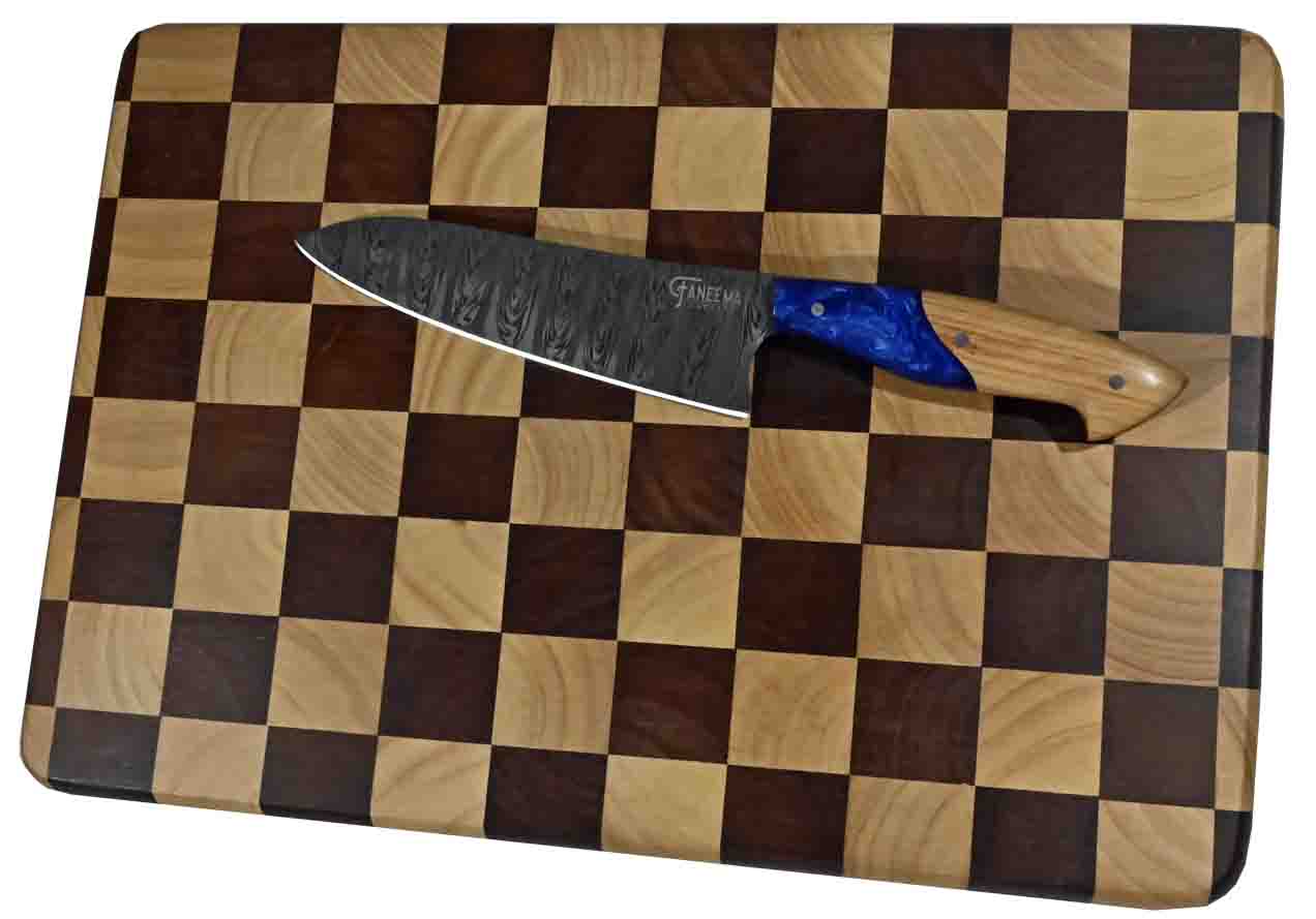 Lena |  Checker Cutting Board | Faneema Cutlery