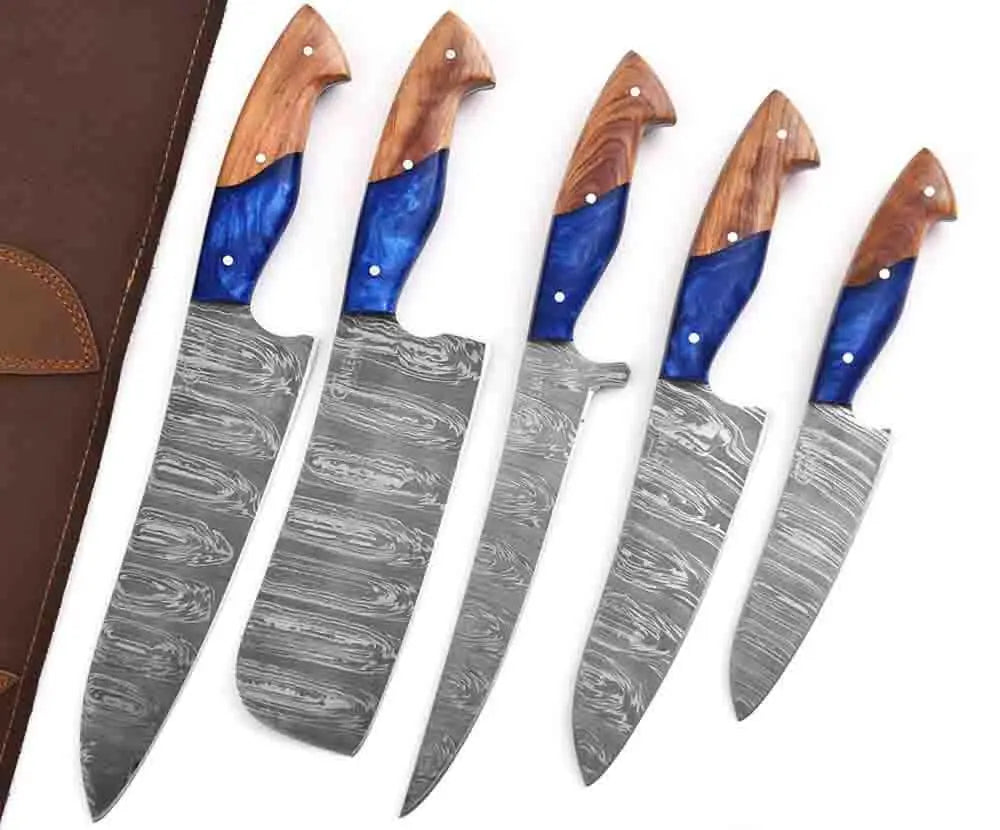 Shop Sapphire Hand Forged Knives Set - Faneema Cutlery.