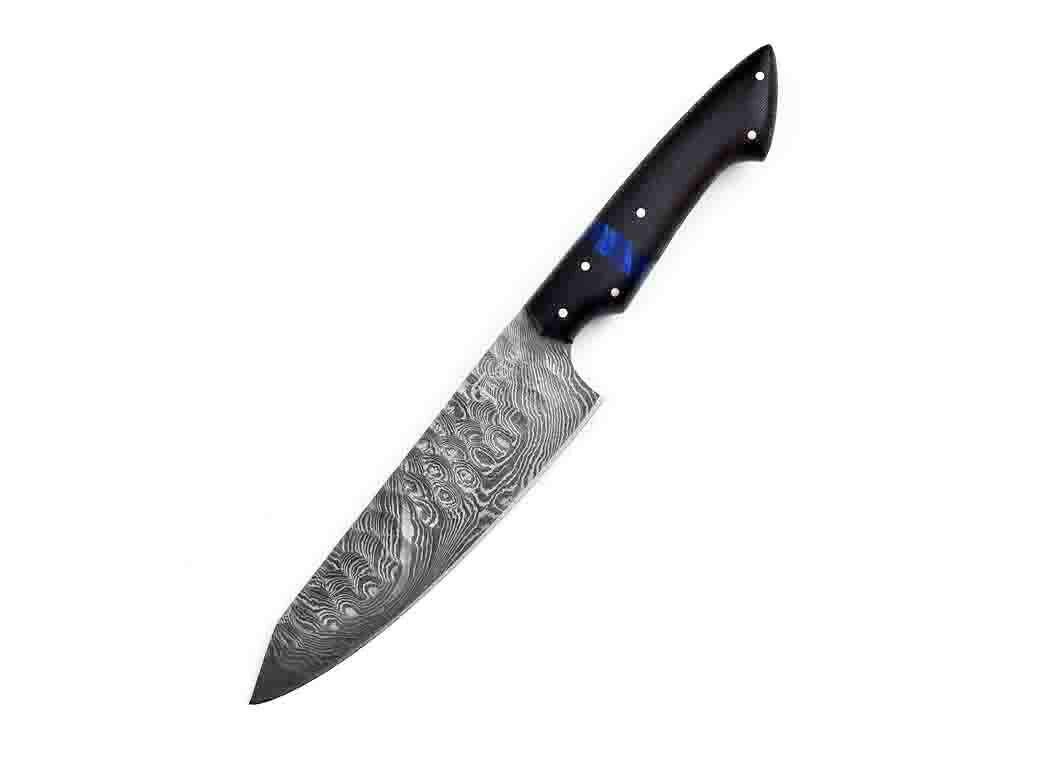 Faneema Cutlery paring knife with patterned blade and black handle, the best paring knife for smooth cutting