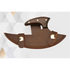 Brown leather sheath with rivets for ulu chopping knife