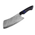 Black-handled Damascus steel chef knife from knife set