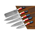 Fanceema Damascus Steel Kitchen Knives with Texas Flag Handles