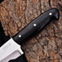 Faneema cutlery sooty outdoor knife with black handle and silver blade