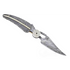 Faneema Damascus pocket knife with sleek feather handle design
