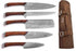 Faneema Cutlery kitchen knife set with wooden handles and leather roll pouch high quality knives for cooking