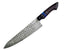 Faneema Cutlery premium chef knife set for home cooks featuring a patterned Damascus steel blade with ergonomic handle