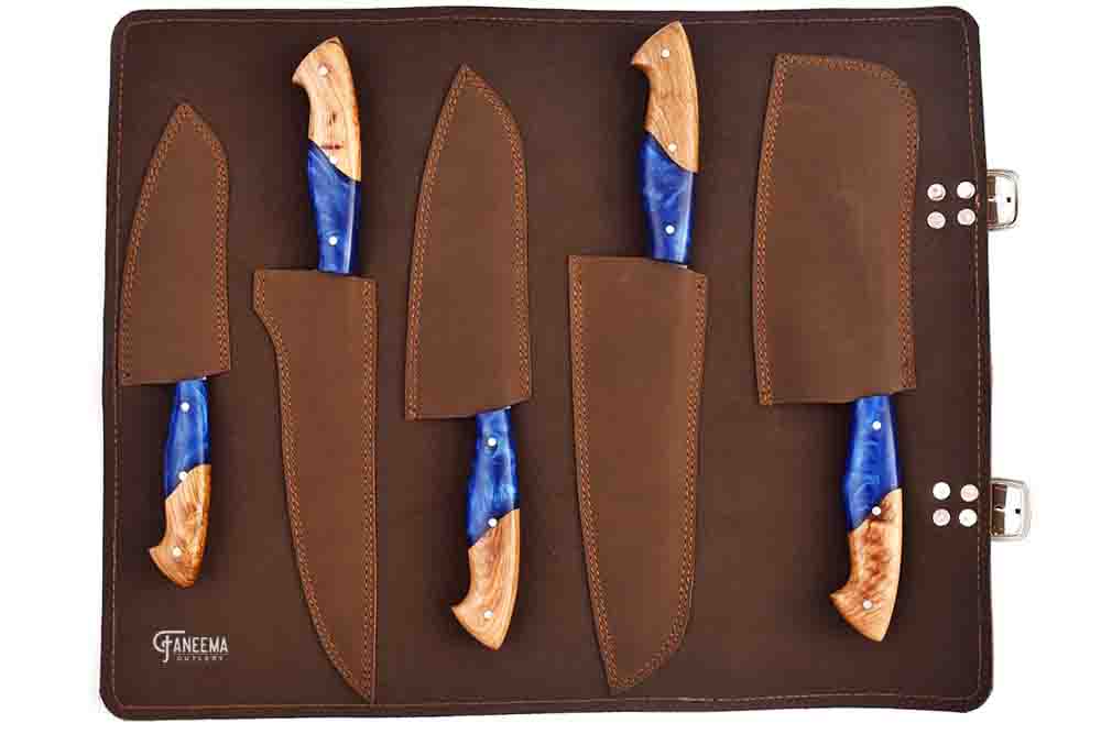 Shop Sapphire Hand Forged Knives Set - Faneema Cutlery