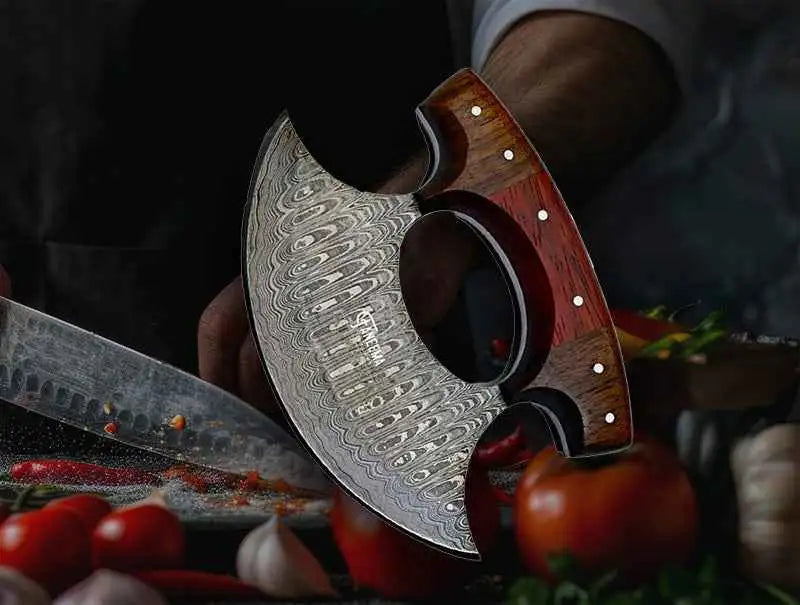 Damascus Ulu Knife